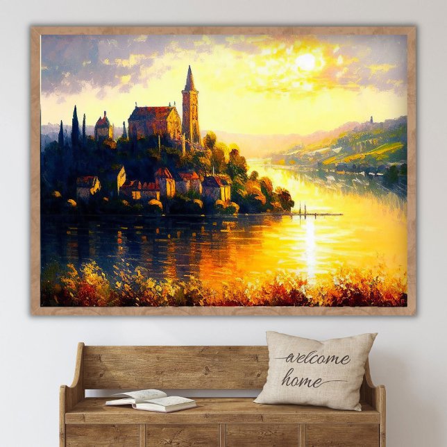 Captivating Sunset Landscape Painting, Vintage Wal Poster (Creator Uploaded)