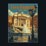 Captivating Trevi Fountain, Rome - Vintage Postcard<br><div class="desc">Send a piece of Rome home with our captivating Trevi Fountain postcards! Featuring a variety of styles from talented artists,  these postcards are the perfect way to share the beauty of this iconic landmark. Choose from a range of sizes and materials to find the perfect postcard for you.</div>