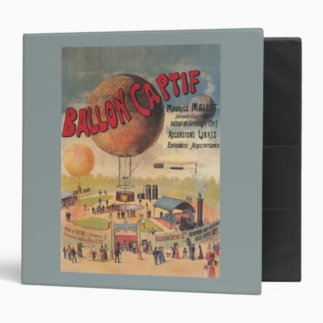 Captive Balloon Rides at a Exposition Poster Binder (Front/Inside)