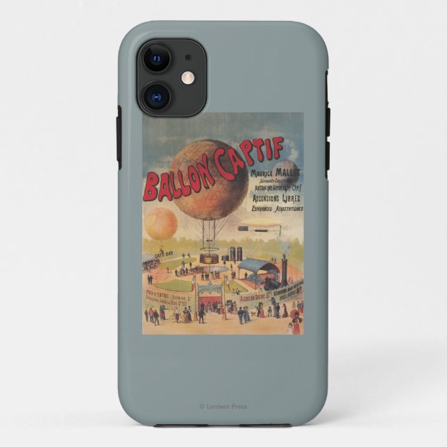 Captive Balloon Rides at a Exposition Poster Case-Mate iPhone Case (Back)