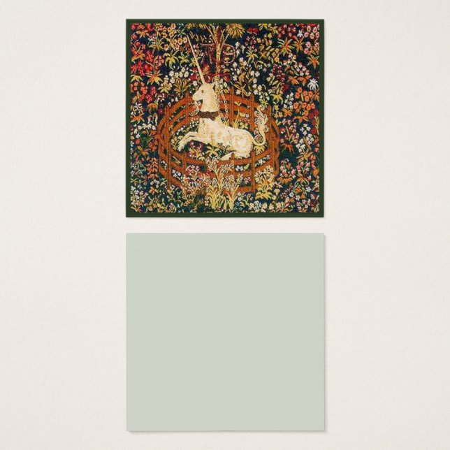 Captive Unicorn from medieval tapestry (Front & Back)