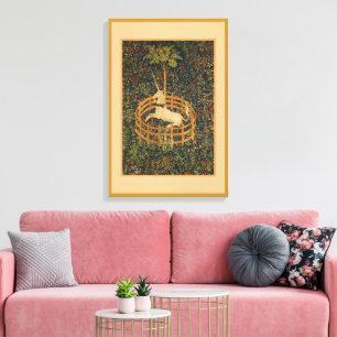 Captive Unicorn Stretched Canvas Print