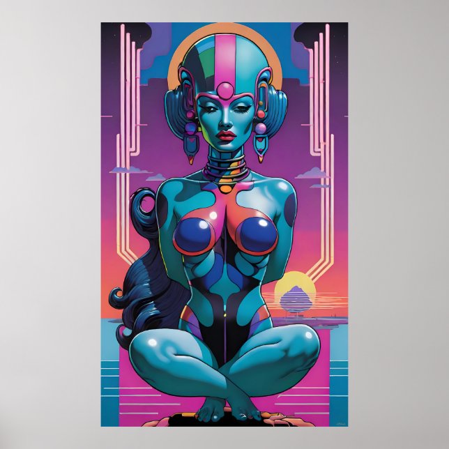 Captivity in New Metropolis Sci-Fi Fantasy Pin-Up Poster (Front)