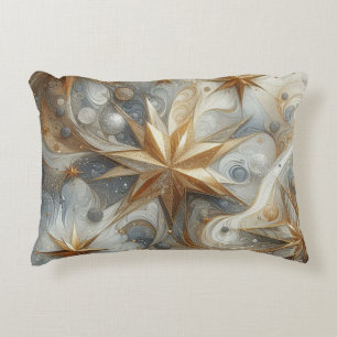 Capture Art Winter Scene & Snow and Ice Crystals Accent Pillow