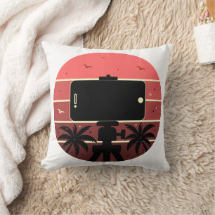 Capture Life Vibes – Tropical Sunset Creator Throw Pillow