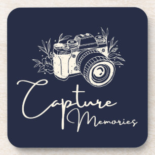 Capture Memories Photography Quote Coaster