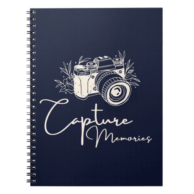Capture Memories Photography Quote Notebook (Front)