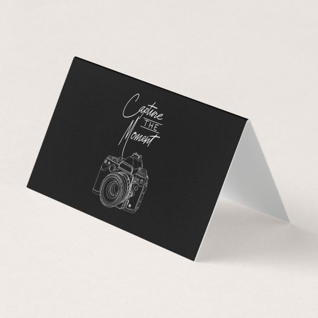 Capture Moment Camera Photography Photographer Business Card (Front)