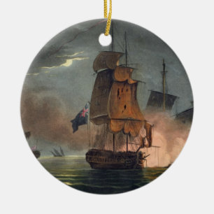 Capture of the Badere Zaffer, July 6th 1808, from Ceramic Ornament