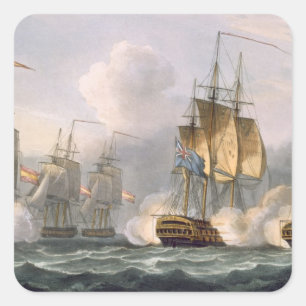 Capture of the Dorothea, July 15th 1798, engraved Square Sticker