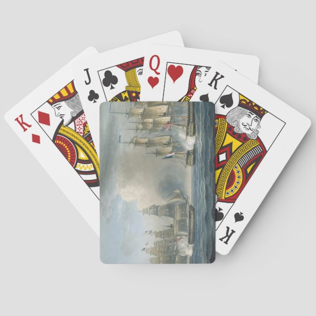 Capture of the Pomone by HMS Arethusa off Cuba in Playing Cards (Back)