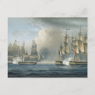 Capture of the Pomone by HMS Arethusa off Cuba in Postcard