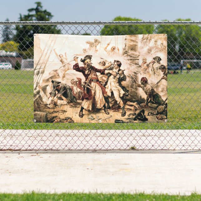 Capture, Pirate Blackbeard, Queen Anne's Revenge Banner (Insitu)