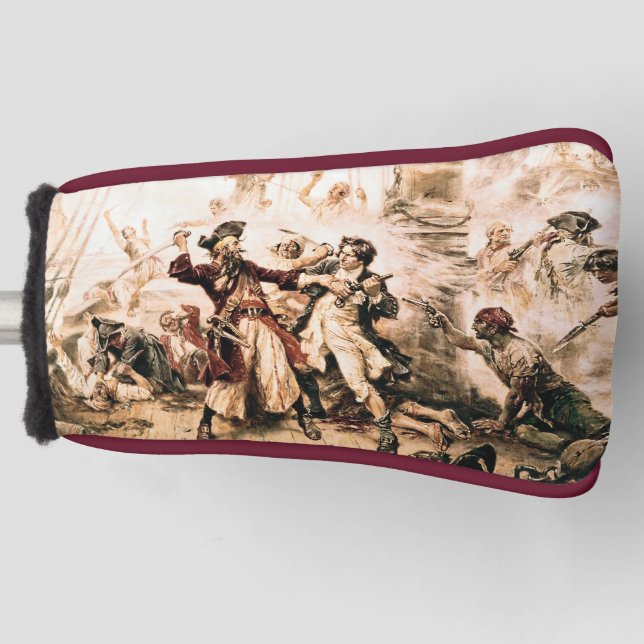 Capture, Pirate Blackbeard, Queen Anne's Revenge Golf Head Cover (Front)