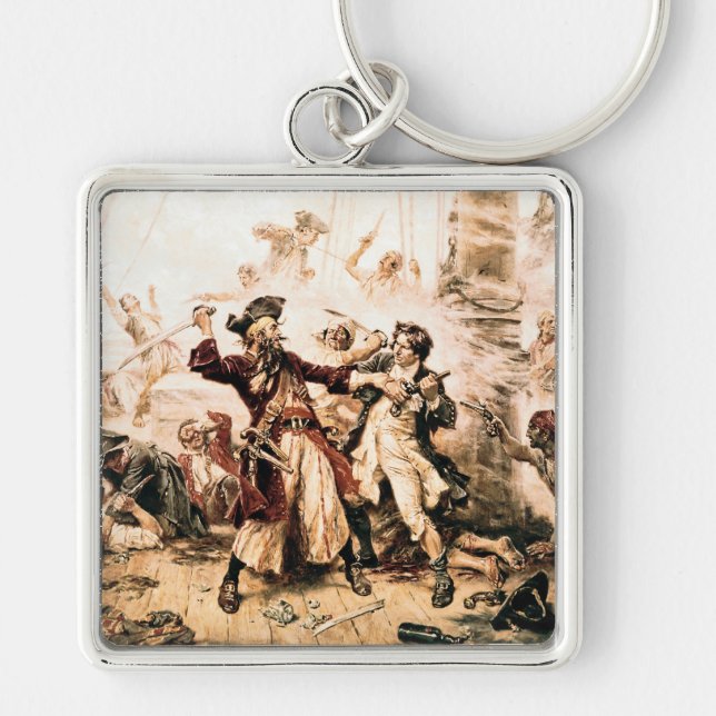 Capture, Pirate Blackbeard, Queen Anne's Revenge Keychain (Front)