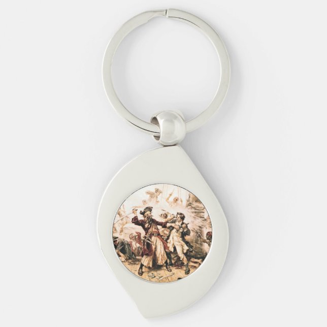 Capture, Pirate Blackbeard, Queen Anne's Revenge Keychain (Front)