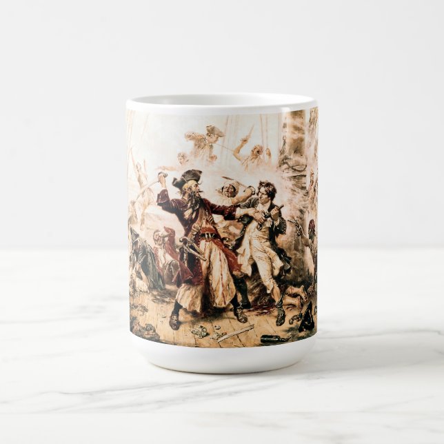 Capture, Pirate Blackbeard, Queen Anne's Revenge Magic Mug (Center)