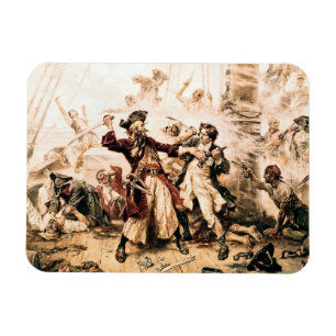 Capture, Pirate Blackbeard, Queen Anne's Revenge Magnet
