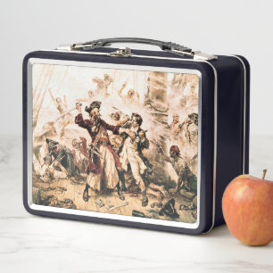 Capture, Pirate Blackbeard, Queen Anne's Revenge Metal Lunch Box