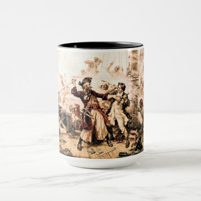 Capture, Pirate Blackbeard, Queen Anne's Revenge Mug (Center)