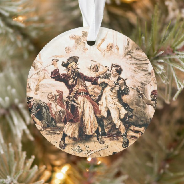 Capture, Pirate Blackbeard, Queen Anne's Revenge Ornament (Tree)