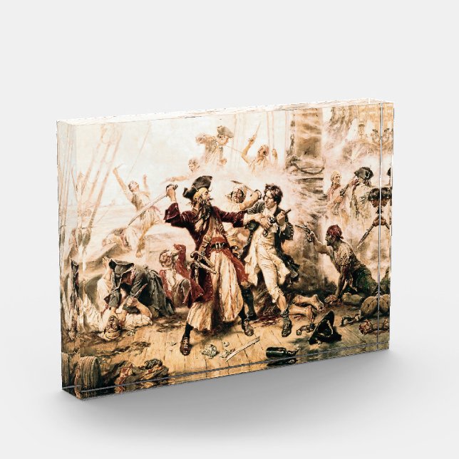 Capture, Pirate Blackbeard, Queen Anne's Revenge Photo Block (Left)