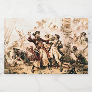 Capture, Pirate Blackbeard, Queen Anne's Revenge Sparkling Wine Label