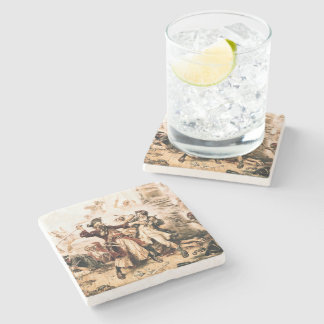 Capture, Pirate Blackbeard, Queen Anne's Revenge Stone Coaster