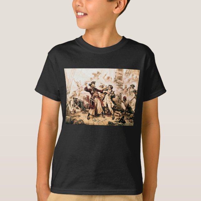 Capture, Pirate Blackbeard, Queen Anne's Revenge T-Shirt (Front)