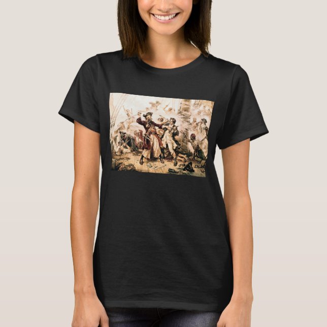 Capture, Pirate Blackbeard, Queen Anne's Revenge T-Shirt (Front)