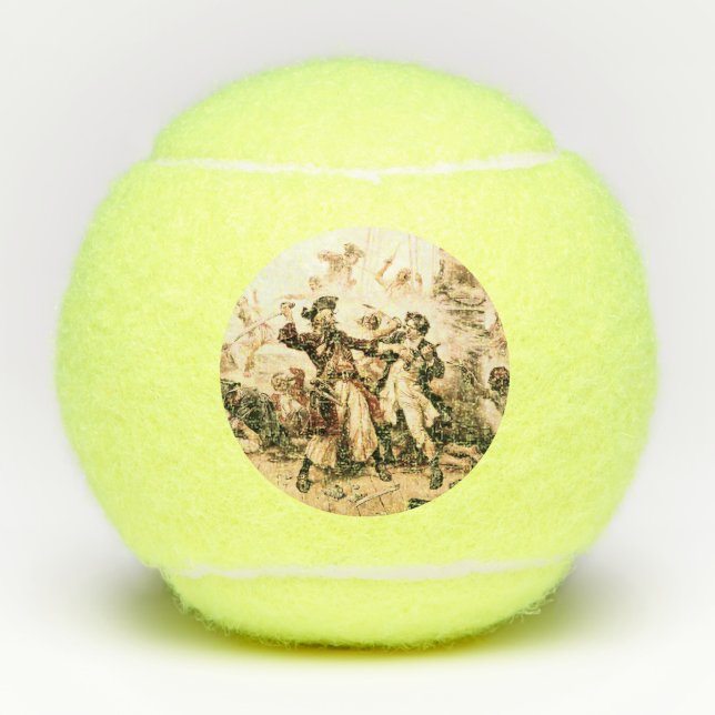 Capture, Pirate Blackbeard, Queen Anne's Revenge Tennis Balls (Front)