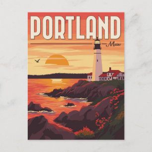 Capture the Essence of Portland, Maine Lighthouse Postcard