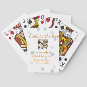 Capture the love add QR scan upload picture blue o Playing Cards