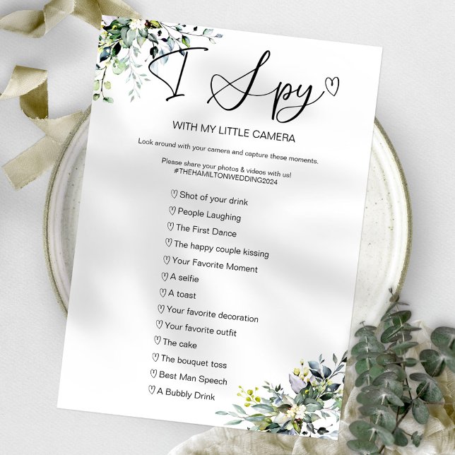 Capture The Love I Spy Wedding Game Invitation (Creator Uploaded)