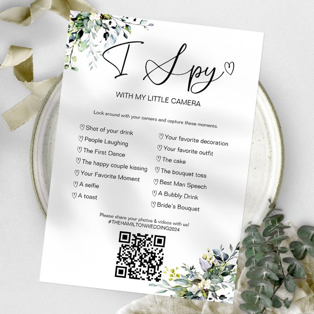 Capture The Love I Spy Wedding Game With QR Invitation (Creator Uploaded)