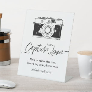 Capture the Love Photo Hashtag Sign