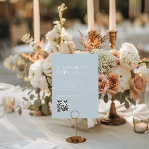 Capture the love! Photo, Heart-QR-Code, Wedding Enclosure Card