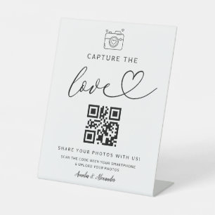 Capture The Love Qr Code Photo Wedding Sign 