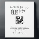 Capture the Love QR Code, Wedding Photo Signs Plaque<br><div class="desc">Capture the Love QR Code,  Wedding Photo Signs,  Share the Love,  Wedding QR Code Signs,  Horizontal & Vertical</div>