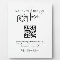 Capture the Love QR Code, Wedding Photo Signs