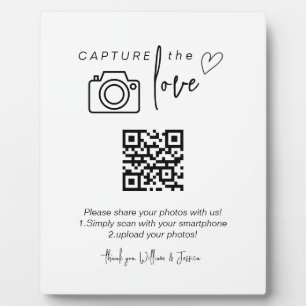Capture the Love QR Code, Wedding Photo Signs Plaque