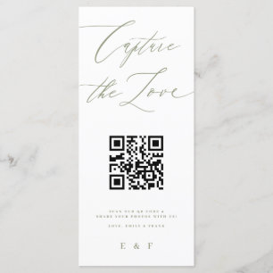 Capture the Love Sage Green Monogram Photo Sign Menu