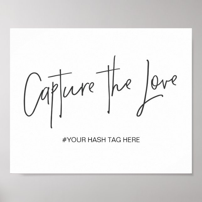 Capture the Love Wedding Hash Tag Sign (Front)
