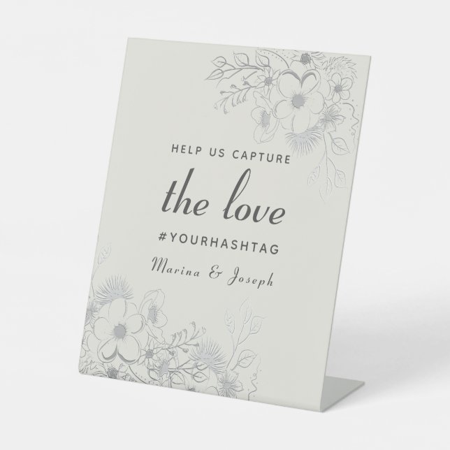 Capture the Love Wedding Hashtag Sign (Front)