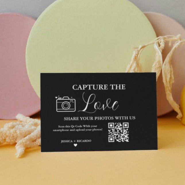 Capture the Love Wedding QR Code Card Photo Card (Creator Uploaded)
