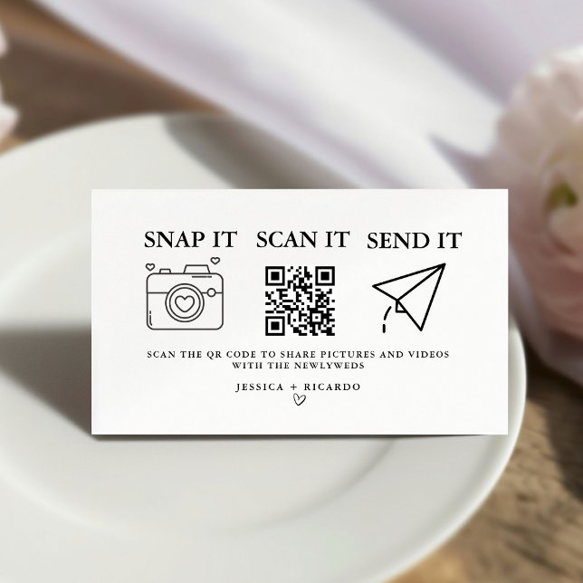 Capture the Love Wedding QR Code Card, Photo Enclosure Card (Creator Uploaded)