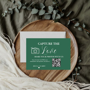 Capture the Love Wedding QR Code Photo Card