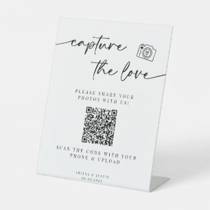 Capture The Love Wedding Sign With QR Code