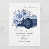 Capture the Moment Blue Invitation