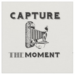 Capture the Moment Vintage Camera Photographer Fabric